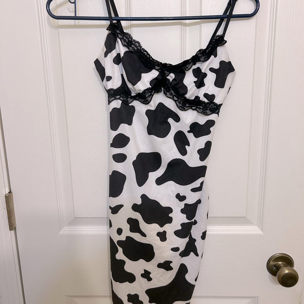 Shein Mini Dress Cowprint - Size XS